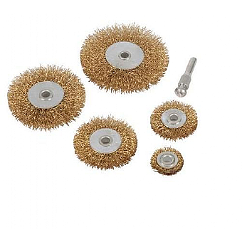 Wire Wheel Set 5 Piece Kit Rust Removal