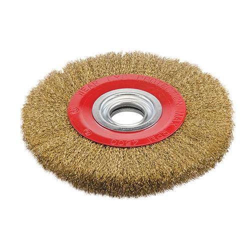 200mm x 32mm Silverline Brassed Steel Wire Wheel