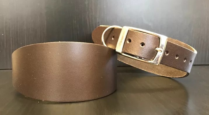 Dog Collar - Greyhound - Variety of Colours & Sizes (Dark Brown, Large)