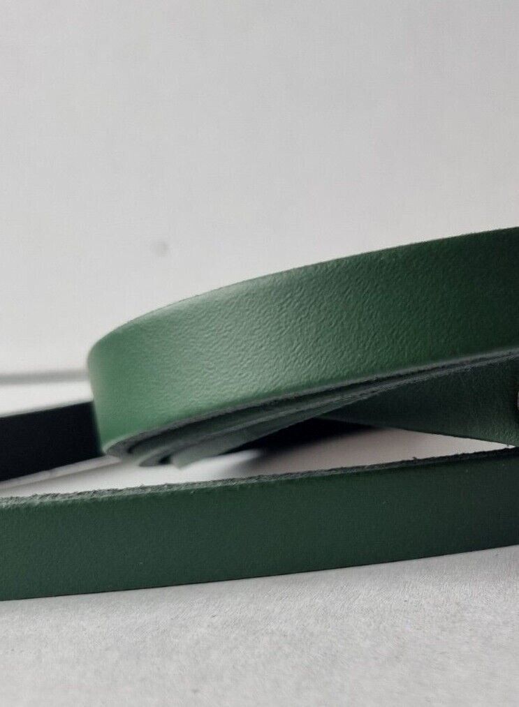 Dog Leads - Leather - Approx. 40 inch (110cm) length x 3/4 inch (19mm) width - Dark Green