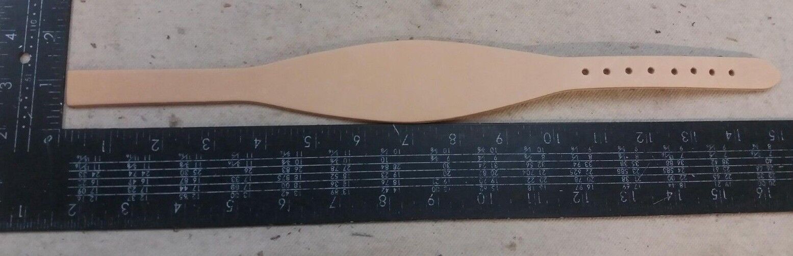 Greyhound / Whippet Dog Collar Blanks - Wide - Nat Veg Tan - 4 Sizes (X-Large, 10)