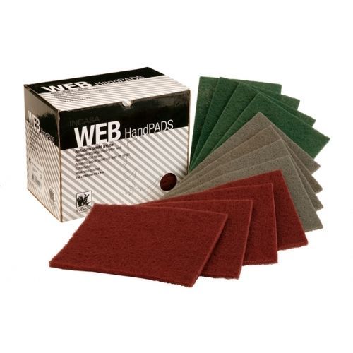 Indasa Nylon Web Hand Pads 150mm x 230mm(Choice of Grades & Pack Qty) (Very Fine (Red) / 5 Pads)