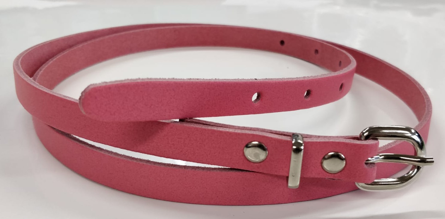 Leather Belt (B1) 13mm (X-Small - Pink Cotton Candy)