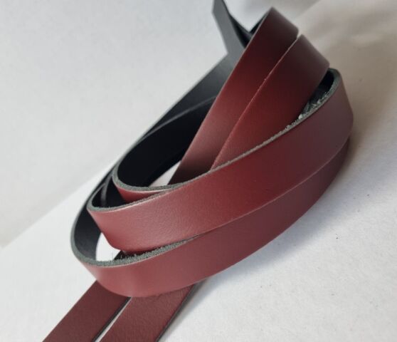 Pair Of Leather Horse Buckle Guards 1 Row - 2 Slots (Ox Blood Red)