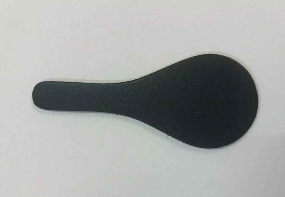 Leather Key Fob Blanks - Pear Shape - Various Colours - Qty Options (Black, 25)