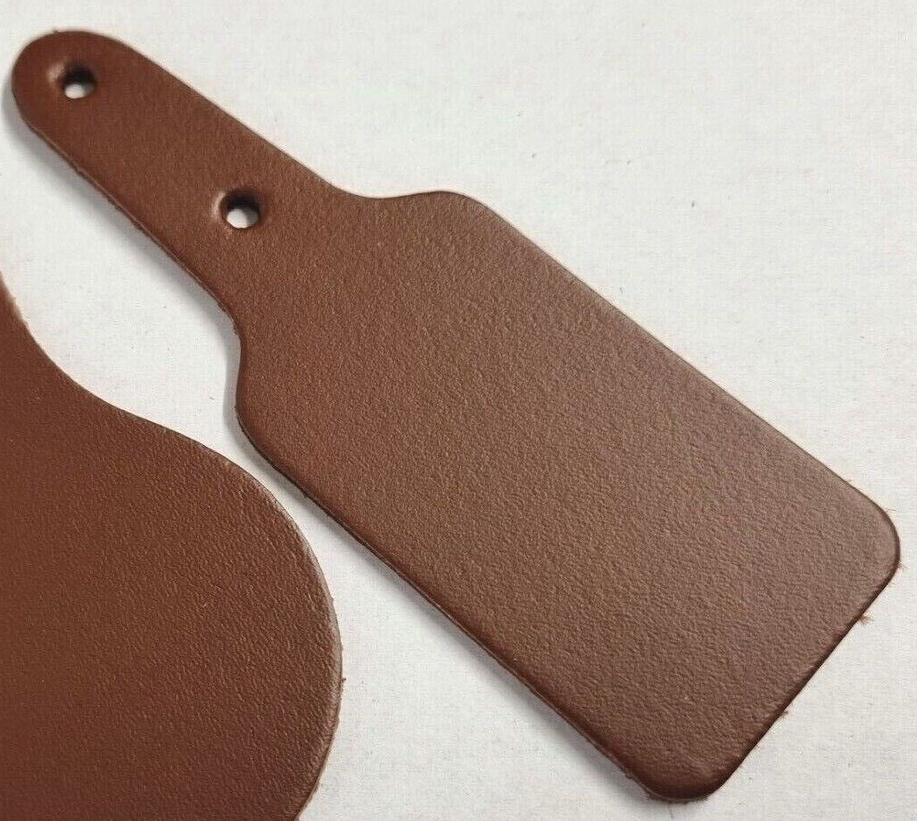Leather Key Fob Blanks - Rectangle Shape - Various Colours - Qty Options (Brown, 25)