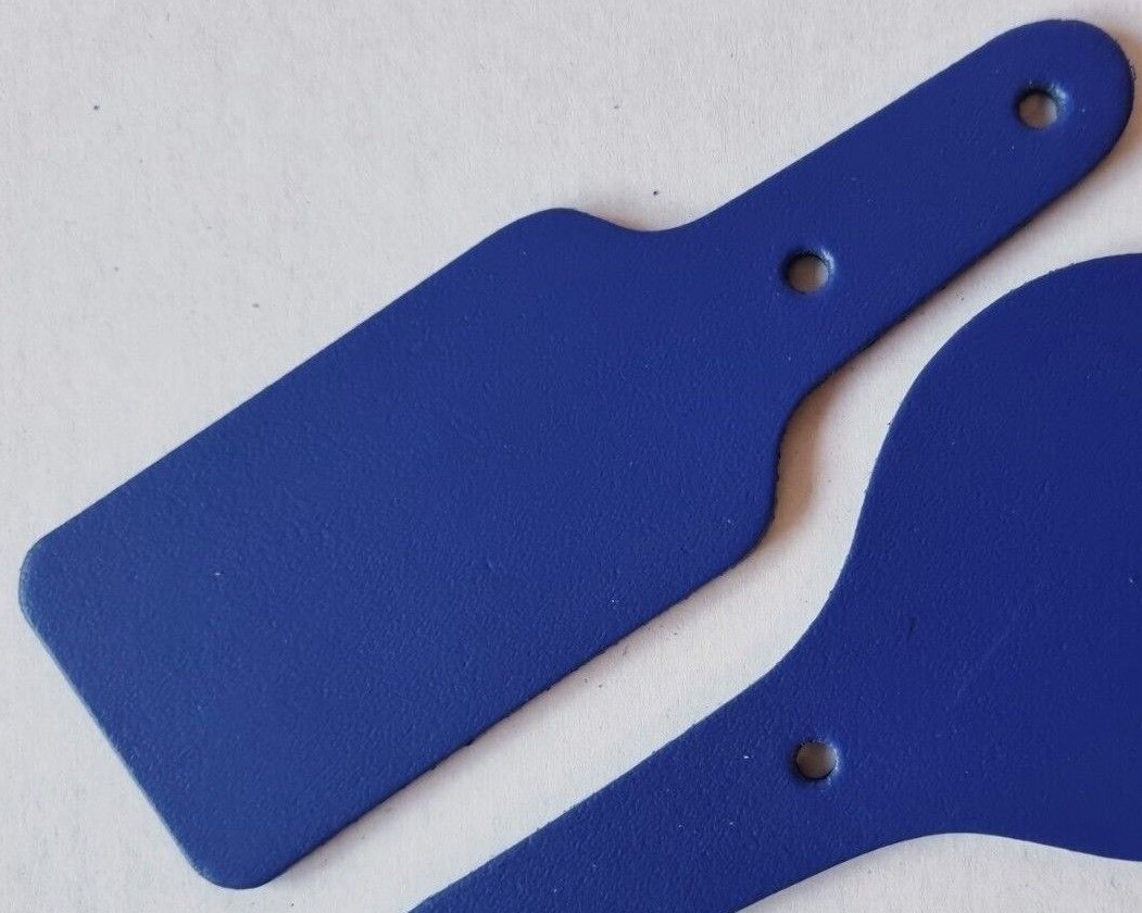 Leather Key Fob Blanks - Rectangle Shape - Various Colours - Qty Options (Royal Blue, 25)