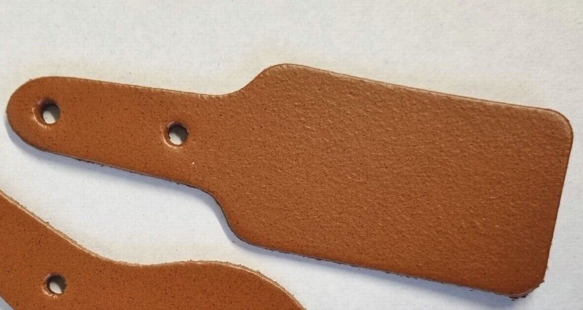 Leather Key Fob Blanks - Rectangle Shape - Various Colours - Qty Options (Tan, 50)