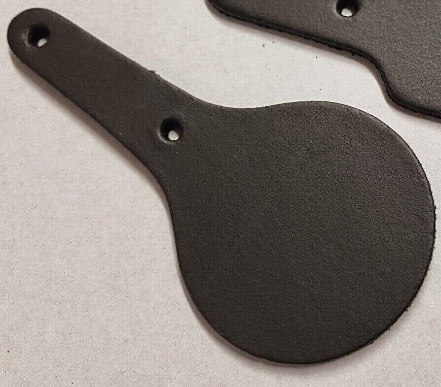 Leather Key Fob Blanks - Round Shape - Various Colours - Qty Options (Dark Brown, 25)