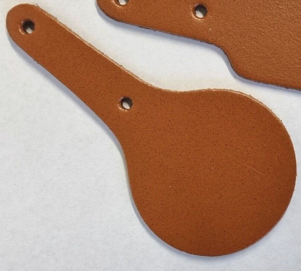 Leather Key Fob Blanks - Round Shape - Various Colours - Qty Options (London Tan, 25)
