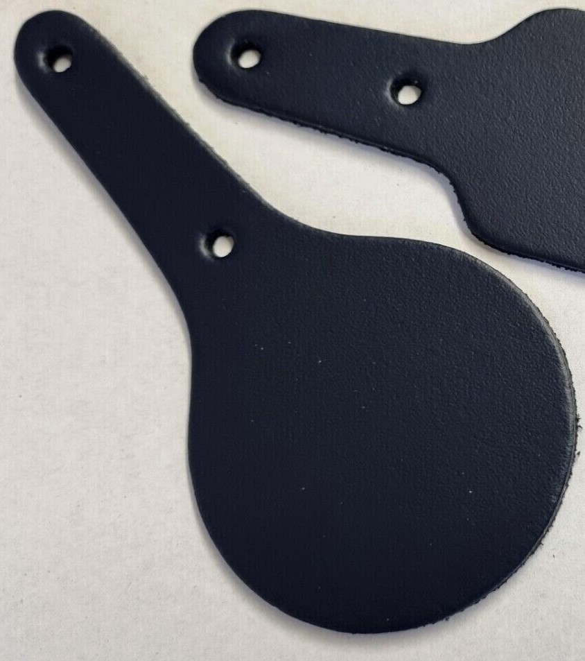 Leather Key Fob Blanks - Round Shape - Various Colours - Qty Options (Navy Blue, 25)