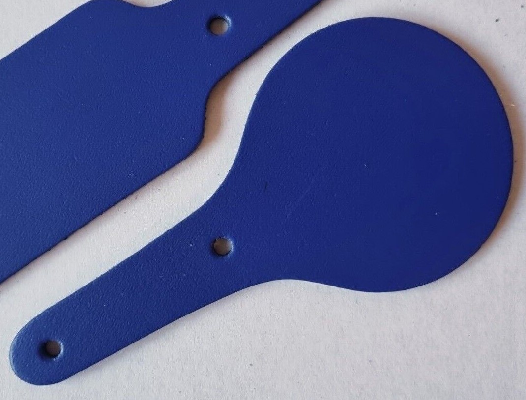 Leather Key Fob Blanks - Round Shape - Various Colours - Qty Options (Royal Blue, 25)