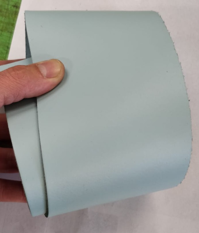 Leather Key Fob Blanks - Shield Shape - Various Colours - Qty Options (Baby Blue, 50)
