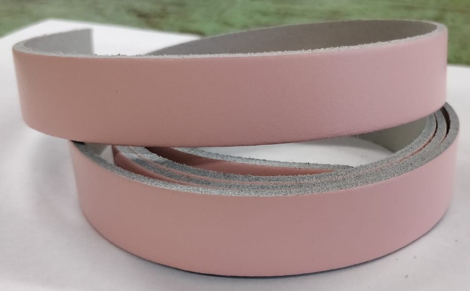 Leather Key Fob Blanks - Shield Shape - Various Colours - Qty Options (Baby Pink, 25)