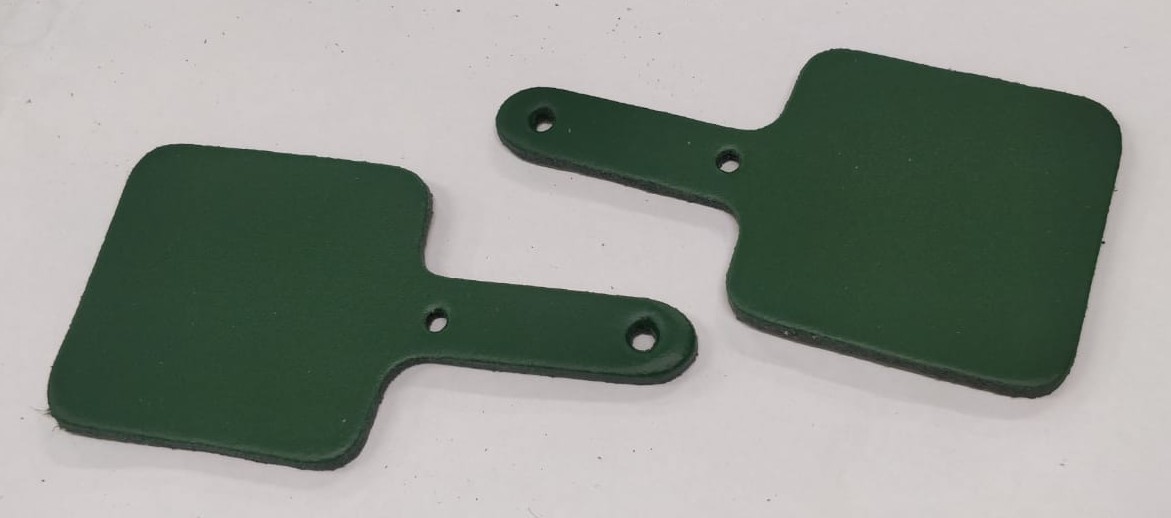 Leather Key Fob Blanks - Square - Various Colours - Qty Options (Dark Green, 25)