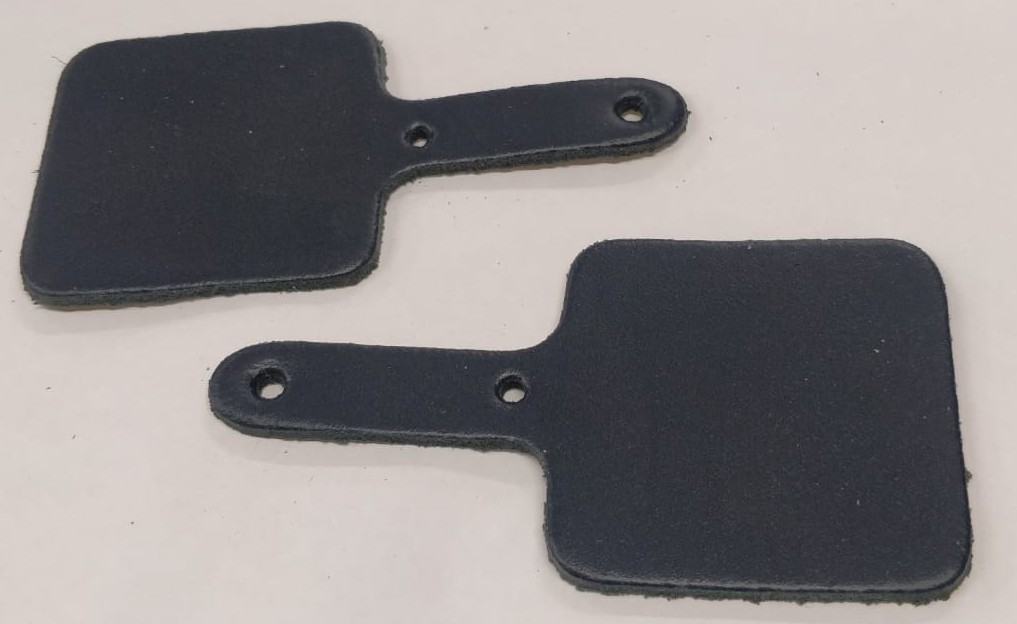 Leather Key Fob Blanks - Square - Various Colours - Qty Options (Navy Blue, 25)