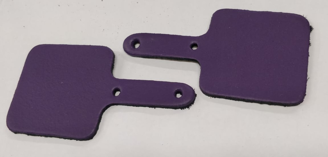 Leather Key Fob Blanks - Square - Various Colours - Qty Options (Purple, 25)