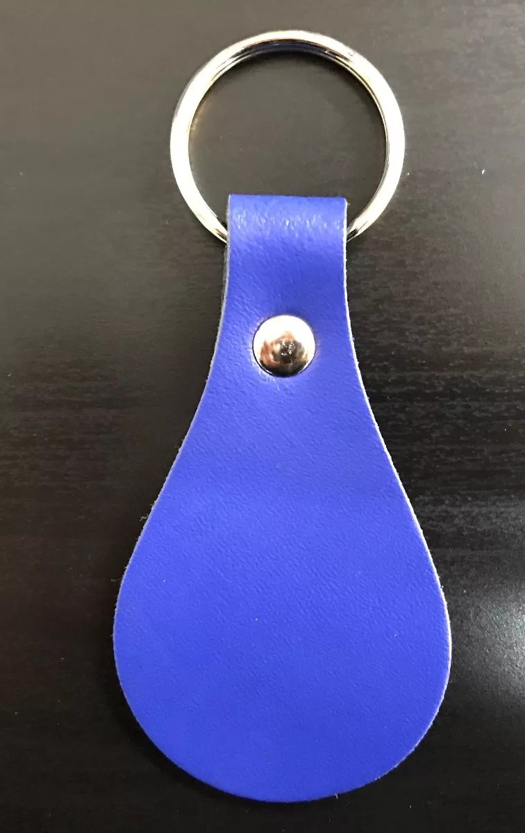 Leather Key Fob / Key Ring - Pear - Various Colours - Qty Options (Royal Blue, 10)