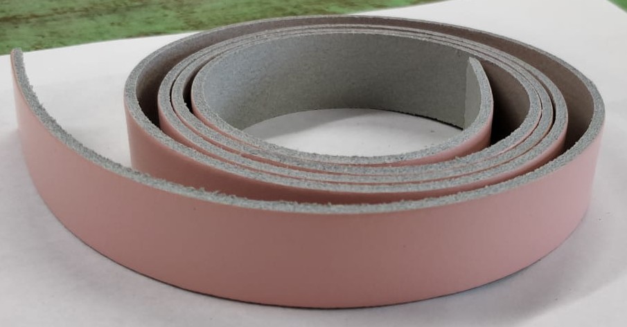 Leather One Strap Wrist Band Brace Support - Gym Weight Lifting Wrap - Various Colours (Baby Pink)