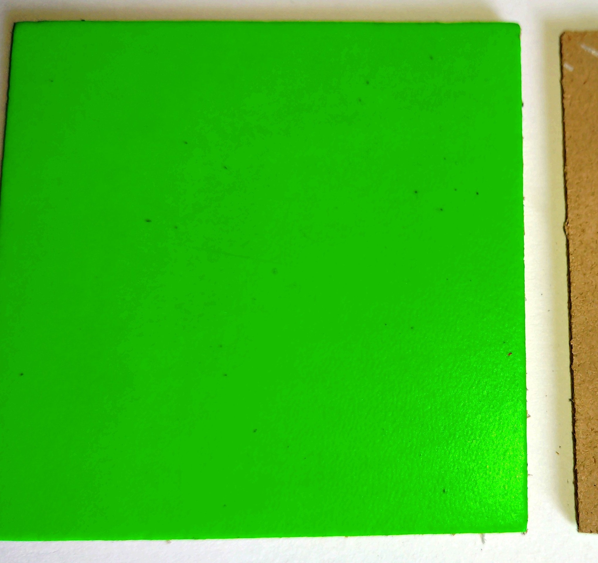 Leather Squares - 60mm x 60mm - Various Colours (Fluorescent Green, 1)