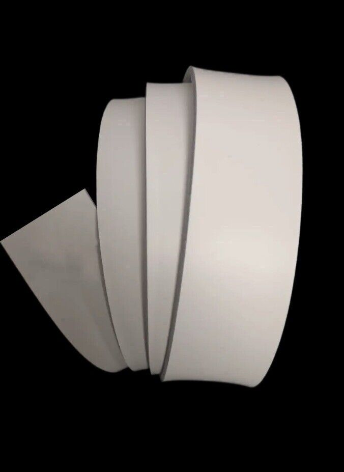 Leather Straps 127cm (50 inch) - widths (30mm - 75mm) -  White 75mm