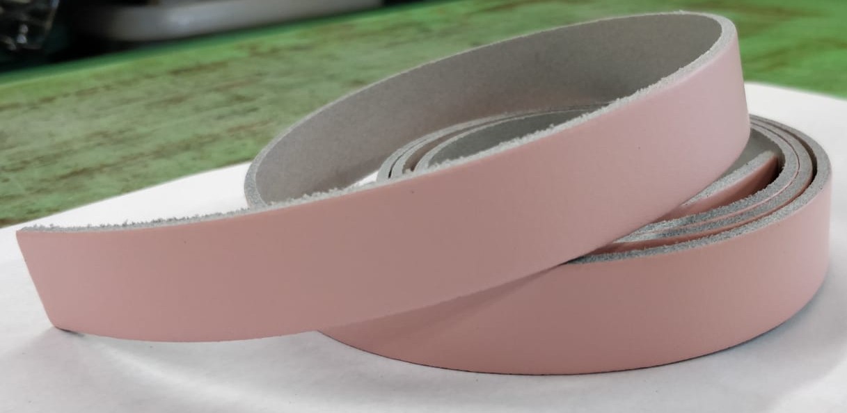 Pack of 10 Leather Straps/Collars/Choker Blanks with Holes 24 x 1 (Baby Pink)
