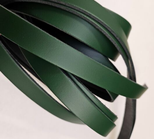 Pack of 10 Leather Straps/Collars/Choker Blanks with Holes 24 x 0.75 (Dark Green)