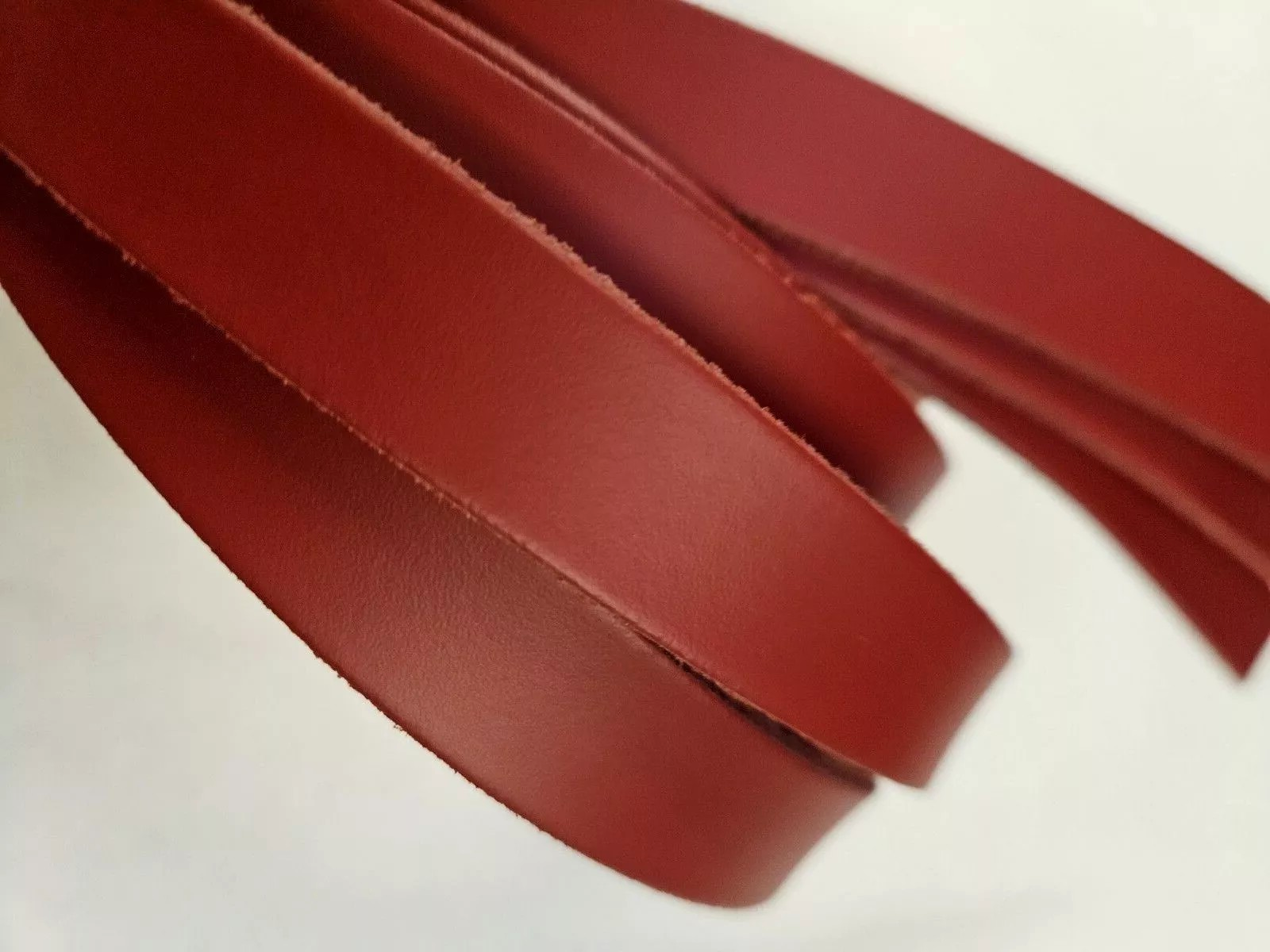 Pack of 10 Leather Straps/Collars/Choker Blanks with Holes 24 x 1 (Wine Red)