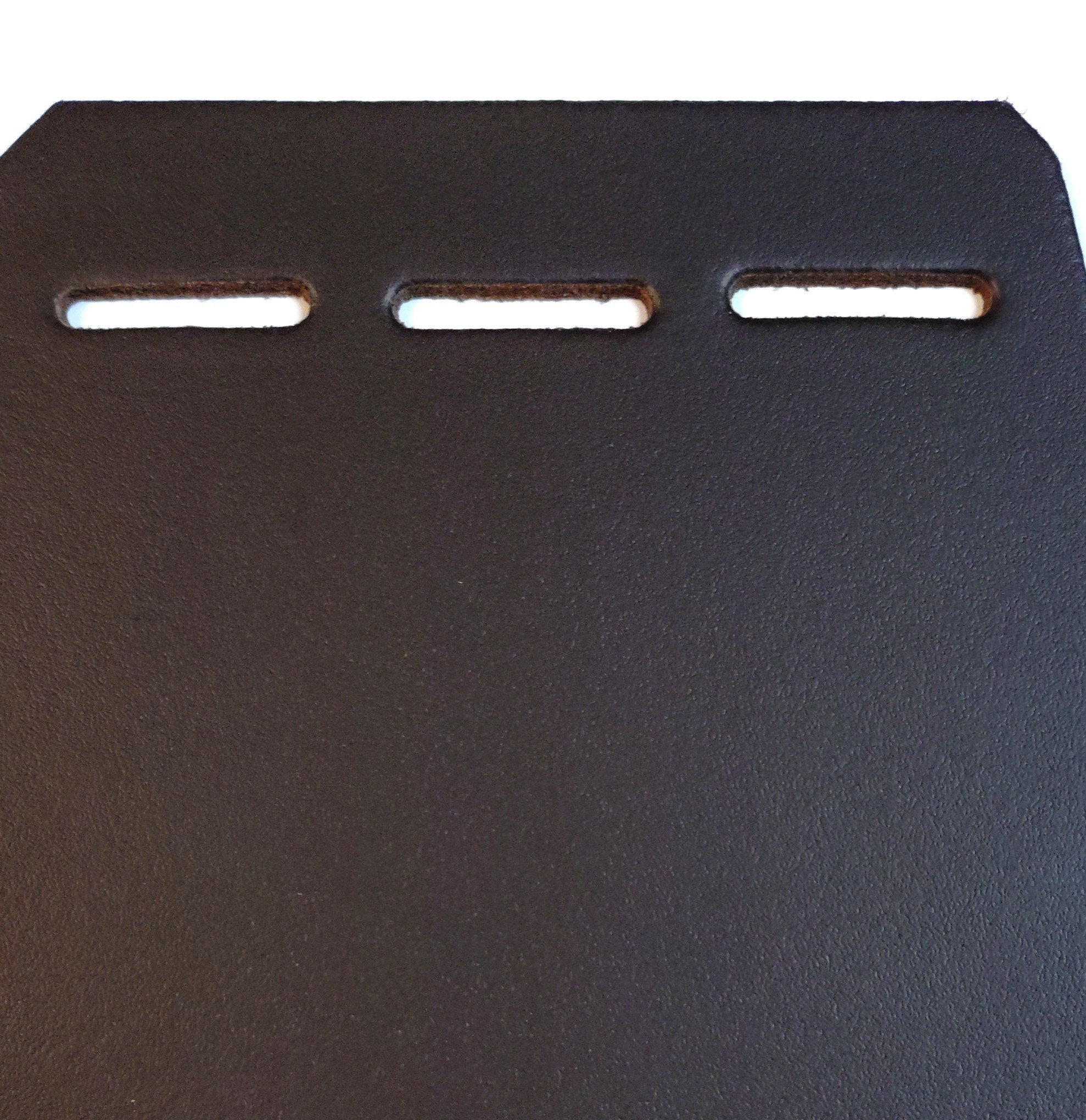 Pair Of Leather Horse Buckle Guards 1 Row - 3 Slots (Dark Brown)