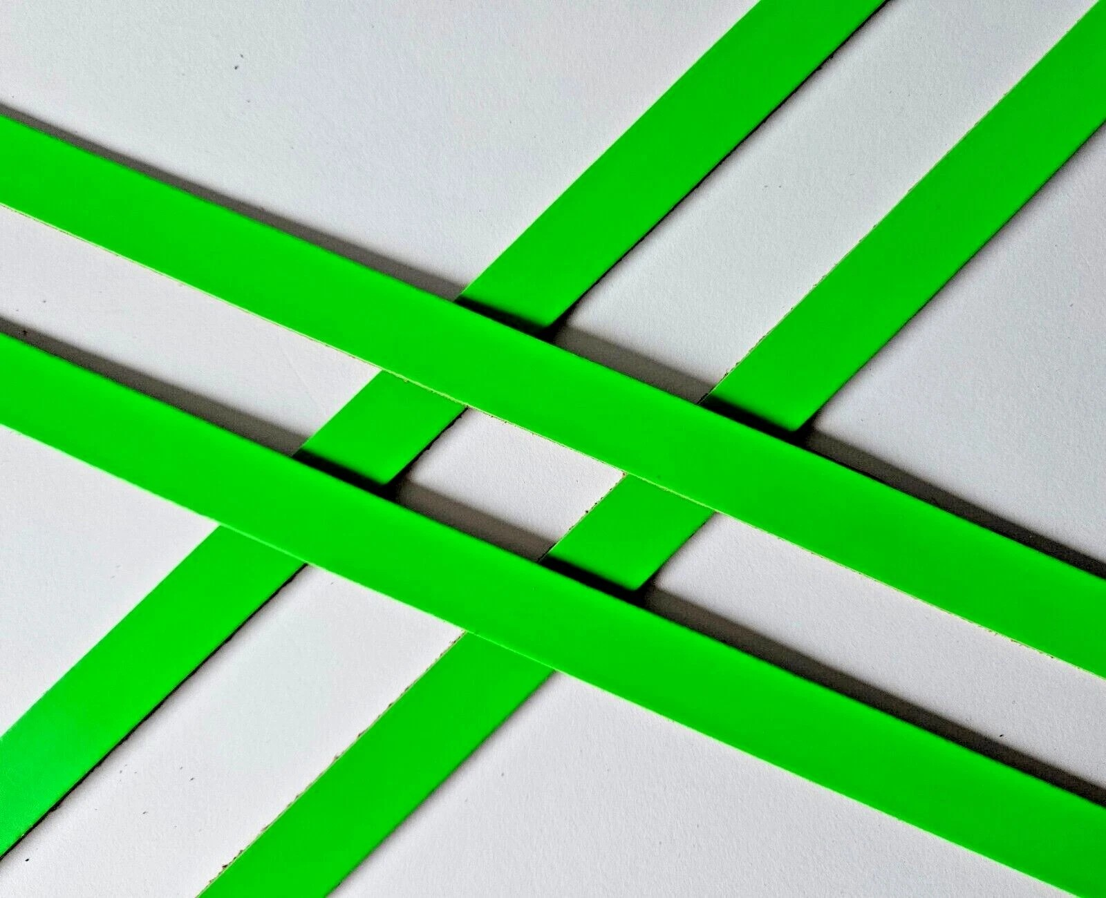 Pair of Replacement Bag Handles - Size & Colour Options (24 inch x 19mm, Fluorescent Green)