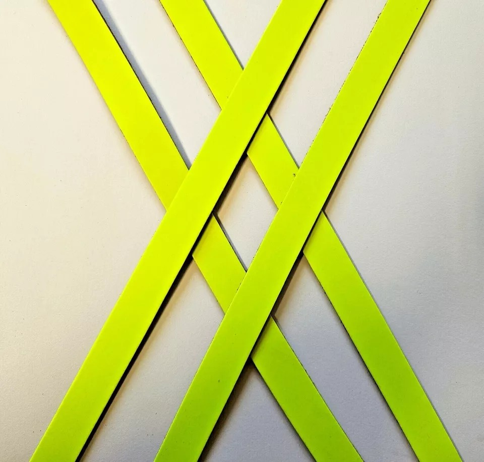 Pair of Replacement Bag Handles - Size & Colour Options (28 inch x 19mm, Fluorescent Yellow)