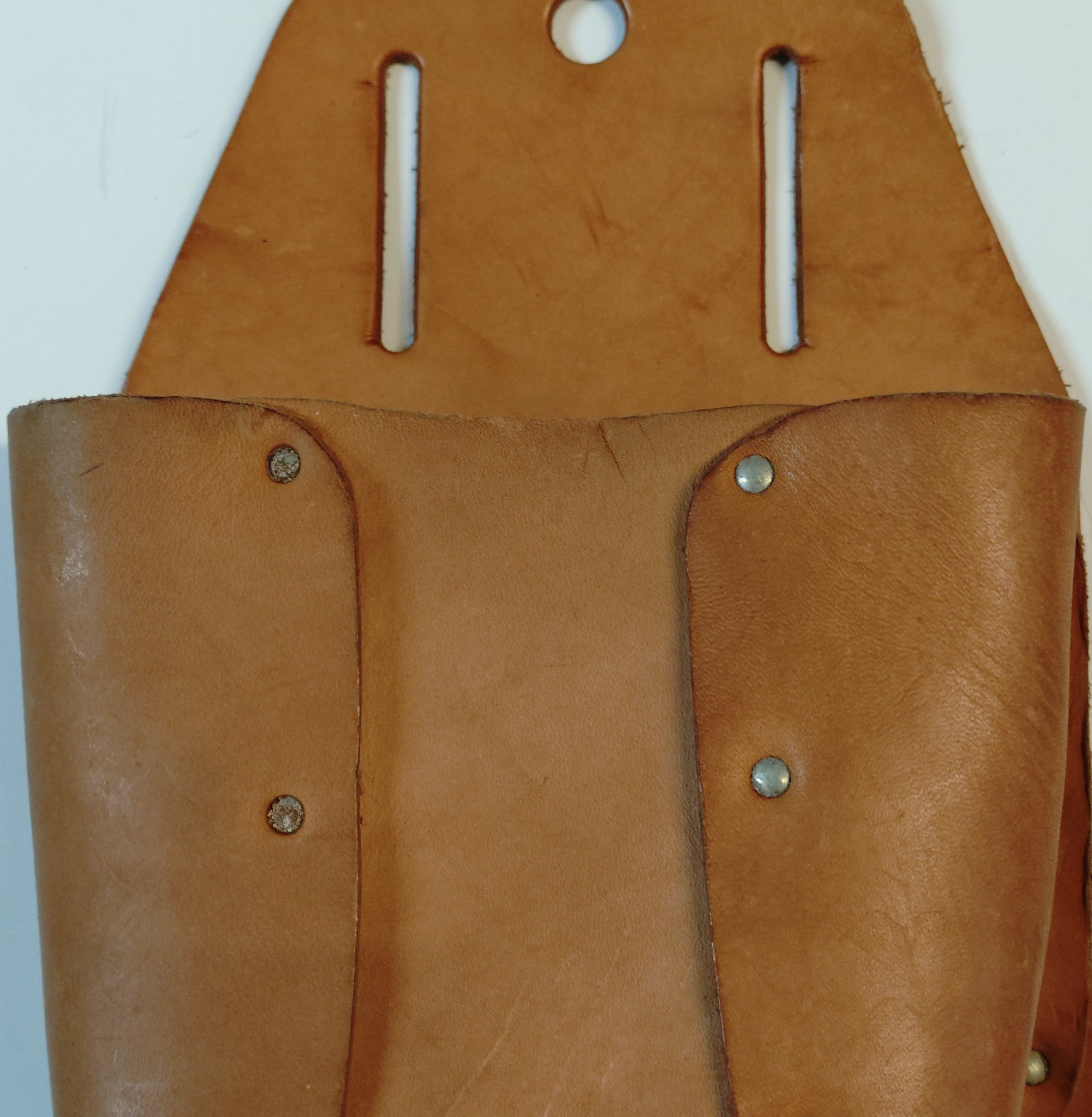 Tool Belt Leather Attachments / Holders (3-Pocket - Unbranded)