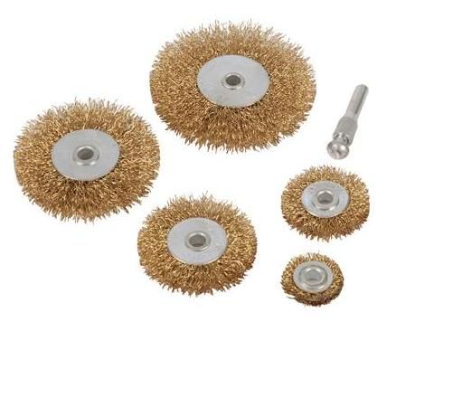 Wire Wheel Set Silverline 5 Piece Kit Rust Removal