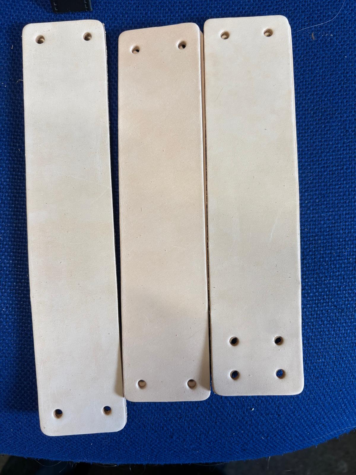 Wrist Cuff Blanks - Nat Veg Tan - 3 variations (Large / 4h, 2)